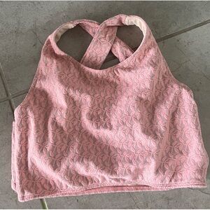 Albion Pink Leaf Pattern Top